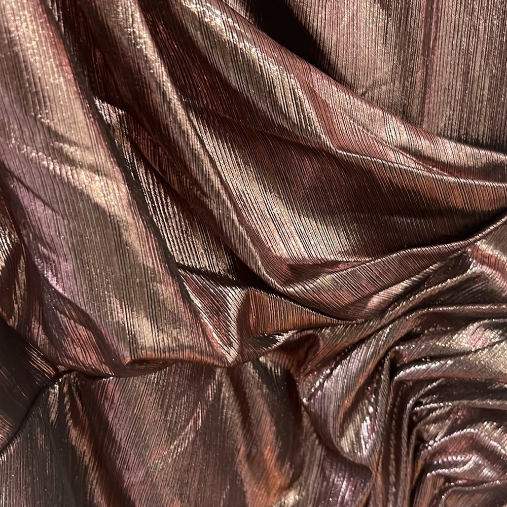 Mac Duggal Brown High Neck Sleeveless Gown Size 10 - Picture 4 of 6